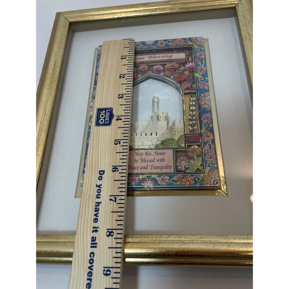 Enya Keshet Home Blessing Davids Tower Hand Layered Decoupage Israeli Artist - Picture 14 of 14